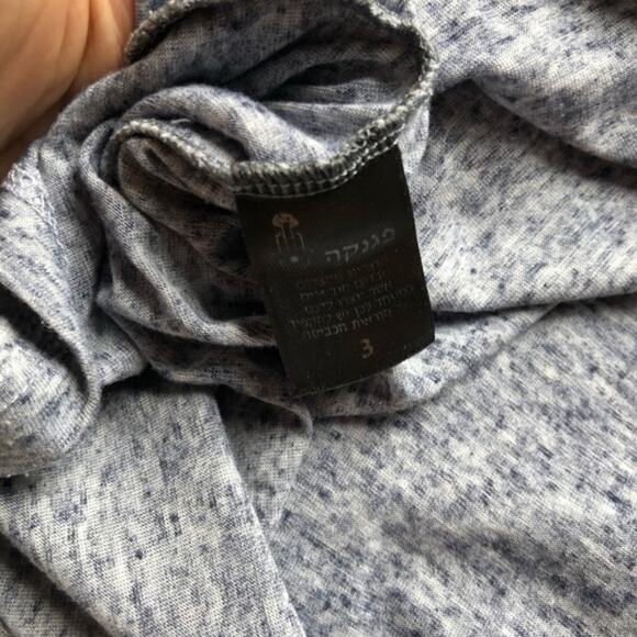 sleeveless gray ruched vneck tunic top size 3 - Picture 5 of 8